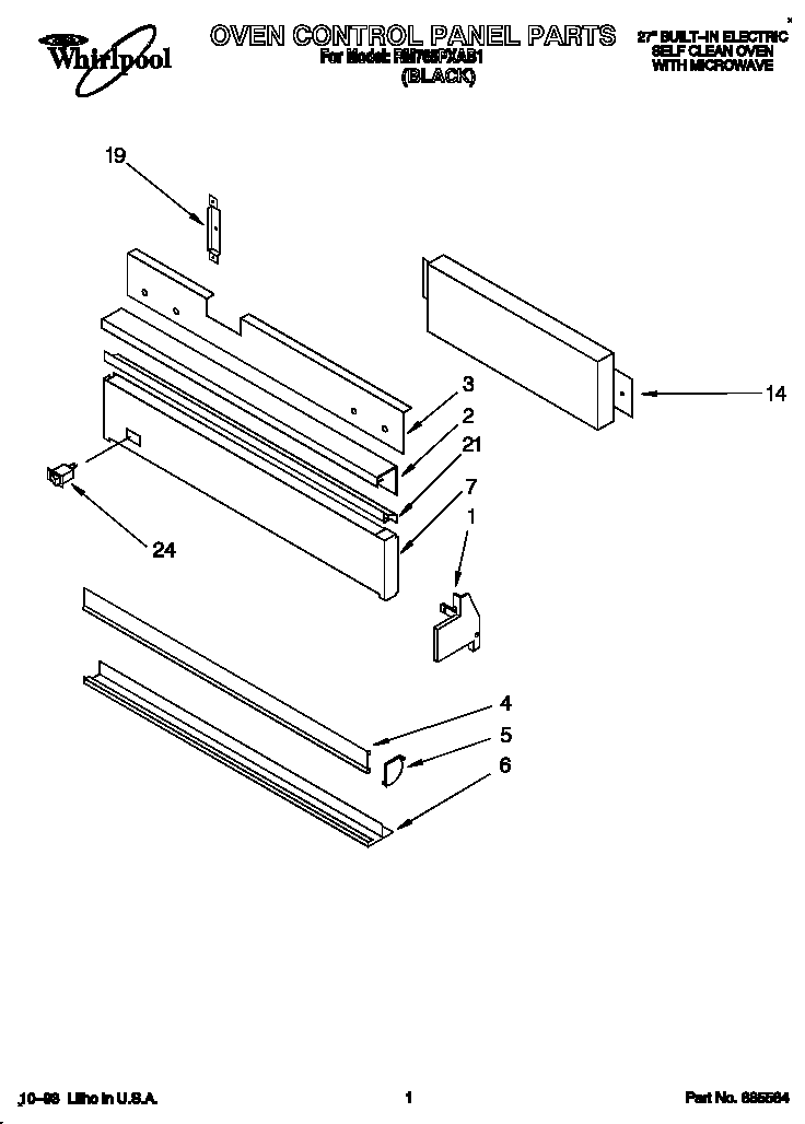 Oven control panel