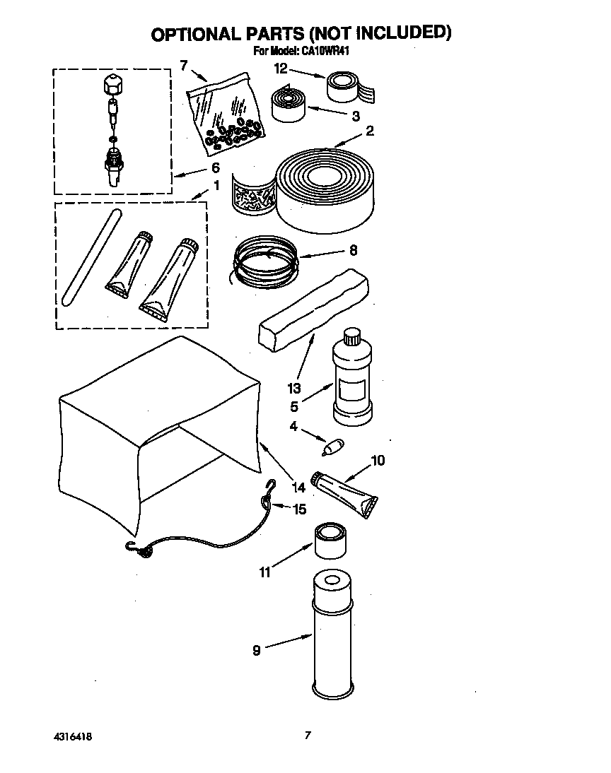 Optional parts (not included)