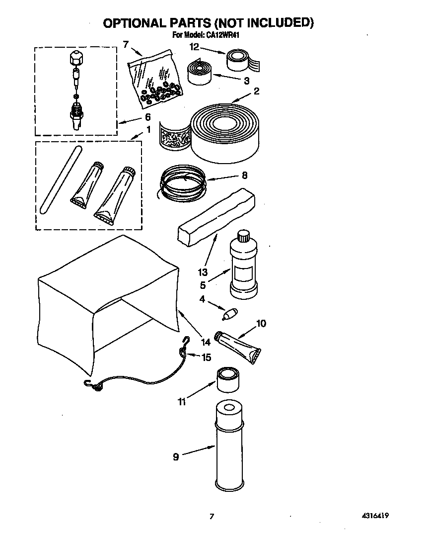 Optional parts (not included)