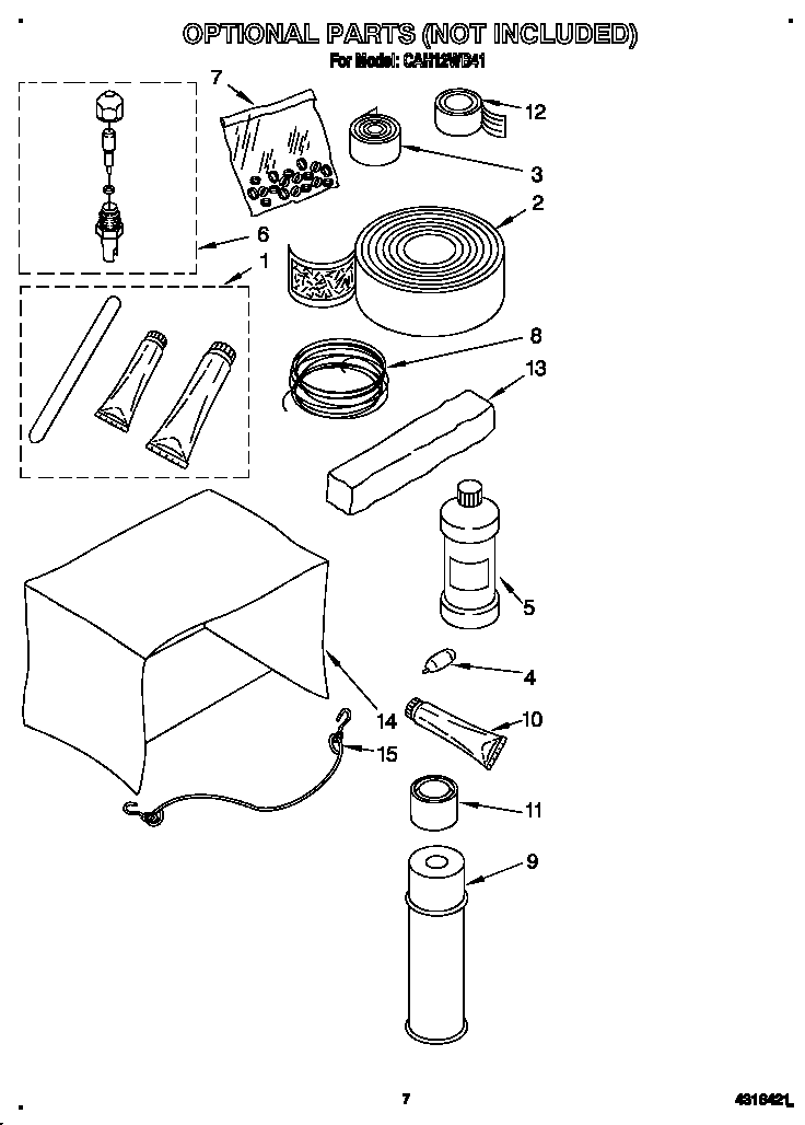 Optional parts (not included)