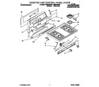 Whirlpool TGR51W0YW2 cooktop and control panel diagram