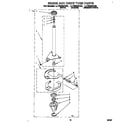 Whirlpool LLT8233AW0 brake and drive tube diagram