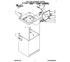 Whirlpool LLV7233AW0 top and cabinet diagram