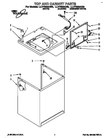 Top and cabinet