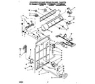 Whirlpool LLV7233AW0 controls and rear panel diagram