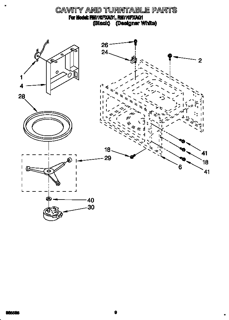 Cavity and turntable