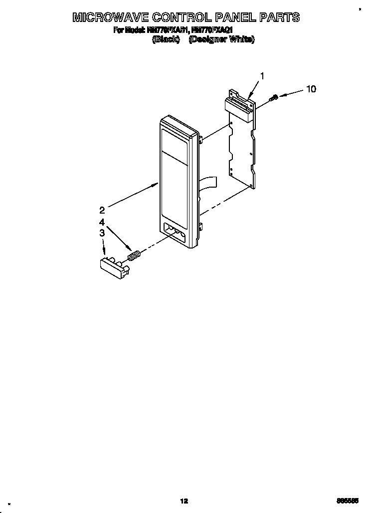 Microwave control panel