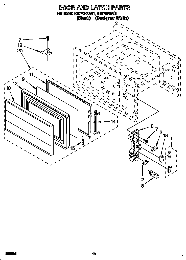 Door and latch