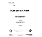 KitchenAid KSRS25QXWH11 front cover diagram