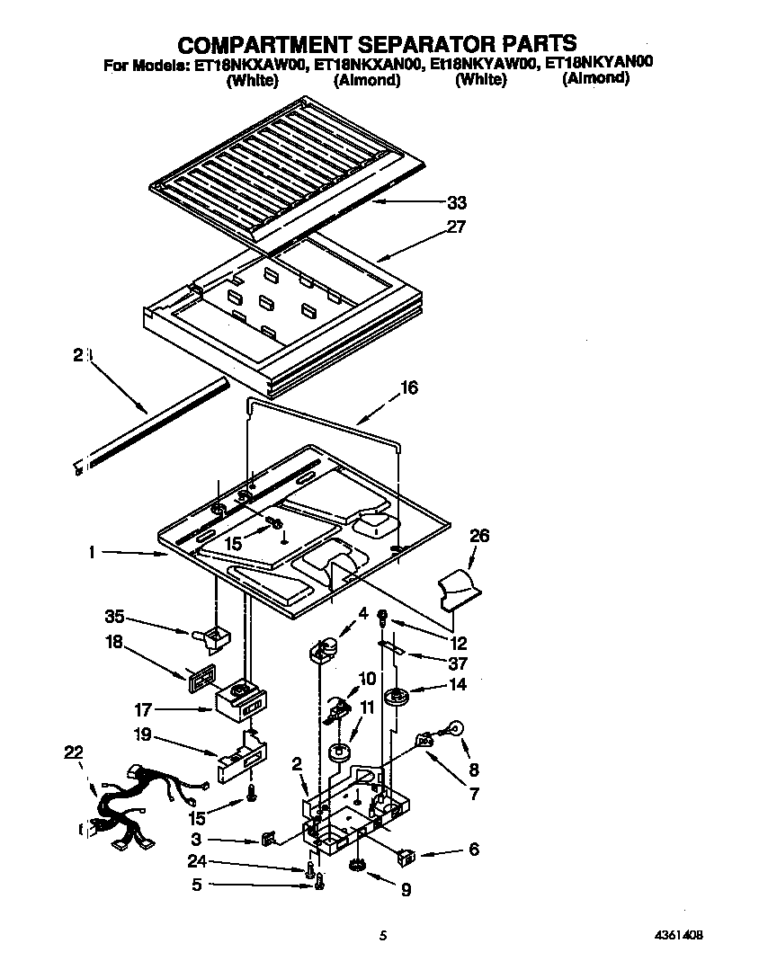 Compartment separator