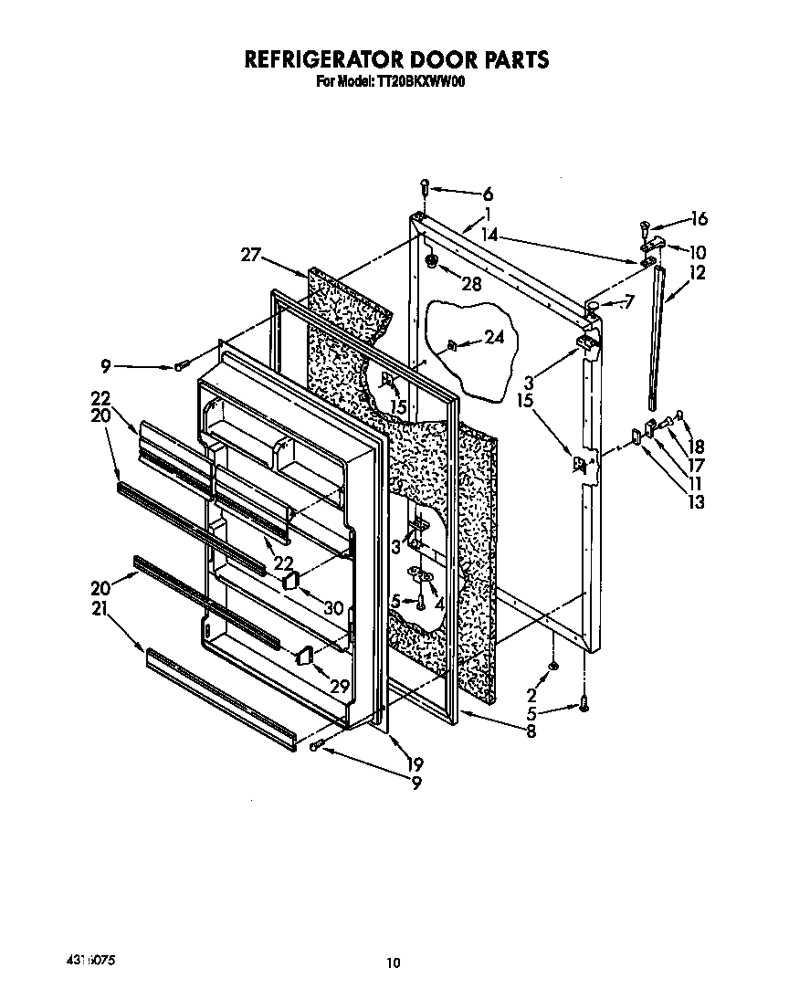 Refrigerator door