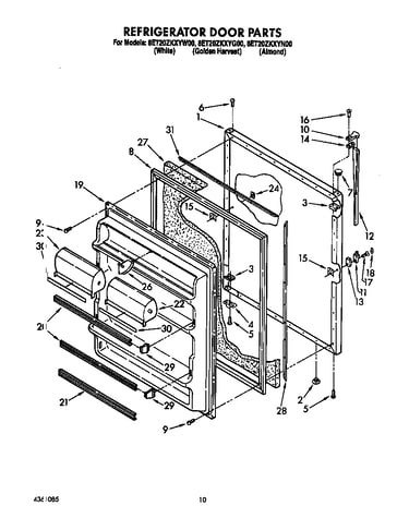 Refrigerator door