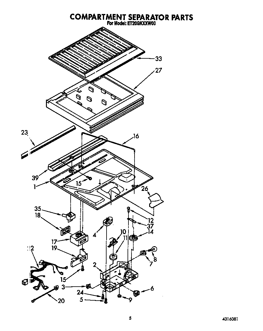Compartment separator