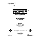 Roper RAC4244AW0 front cover diagram