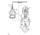 Roper RAC4244AW0 agitator, basket and tub diagram