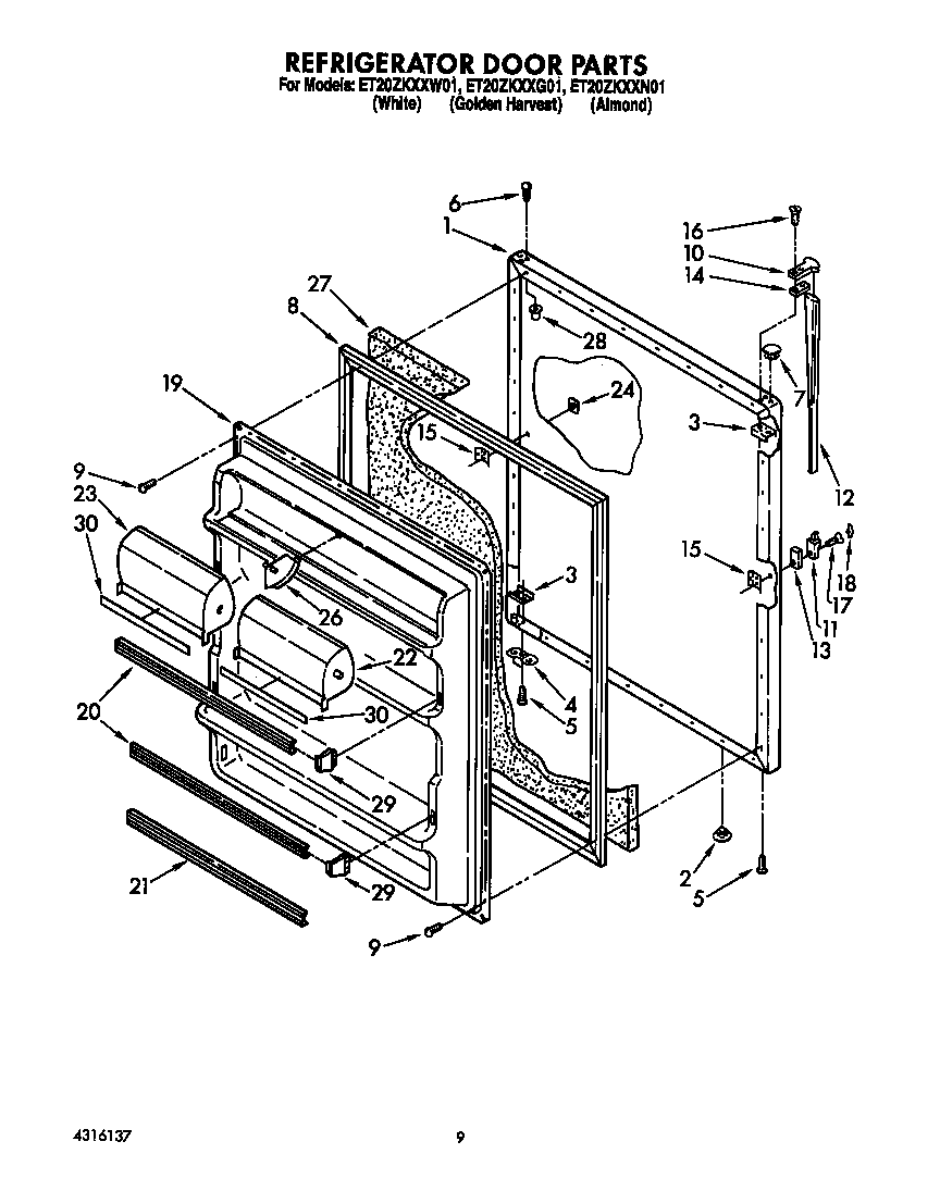 Refrigerator door