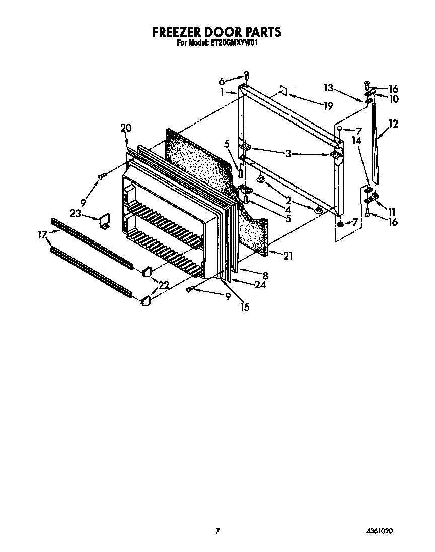 Freezer door