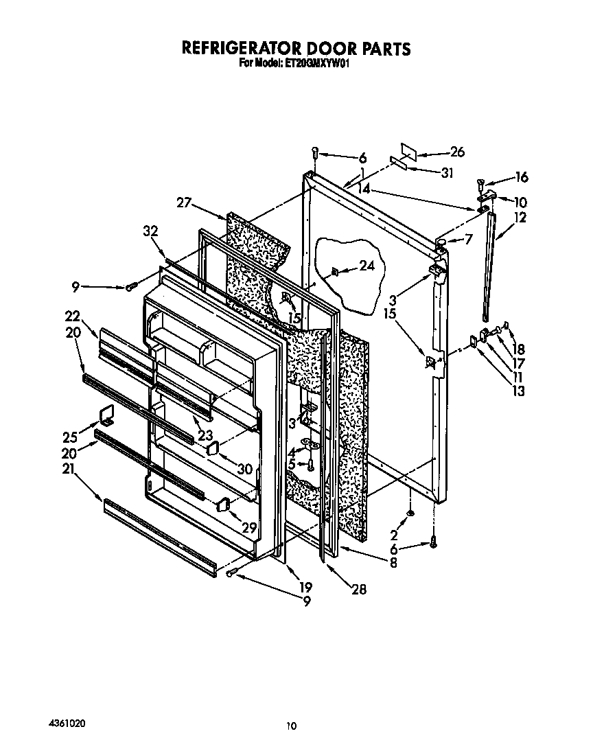 Refrigerator door