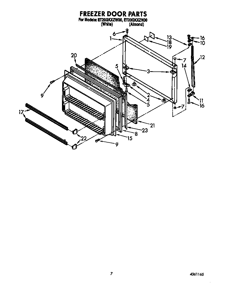 Freezer door