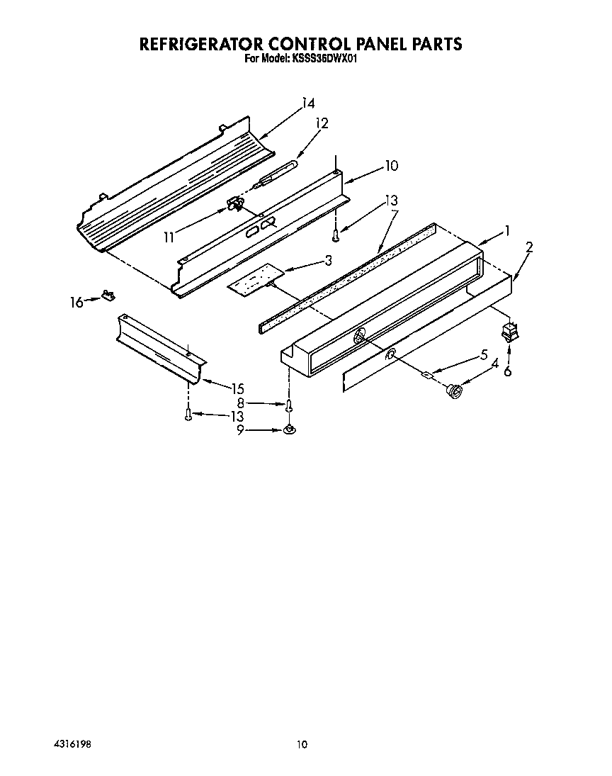 REFRIGERATOR CONTROL PANEL