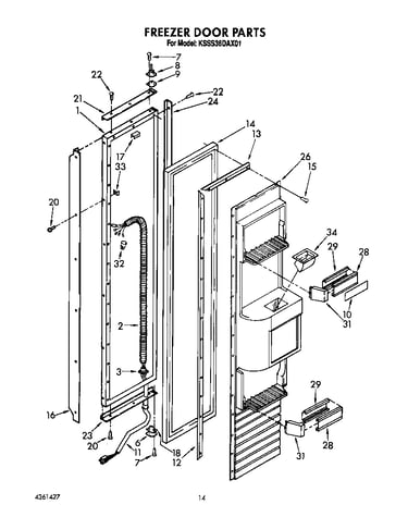 Freezer door