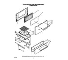 Roper FGP315VW2 oven door and broiler diagram