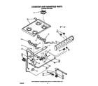 Roper FGP315VW2 cooktop and manifold diagram