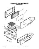 Oven door and broiler