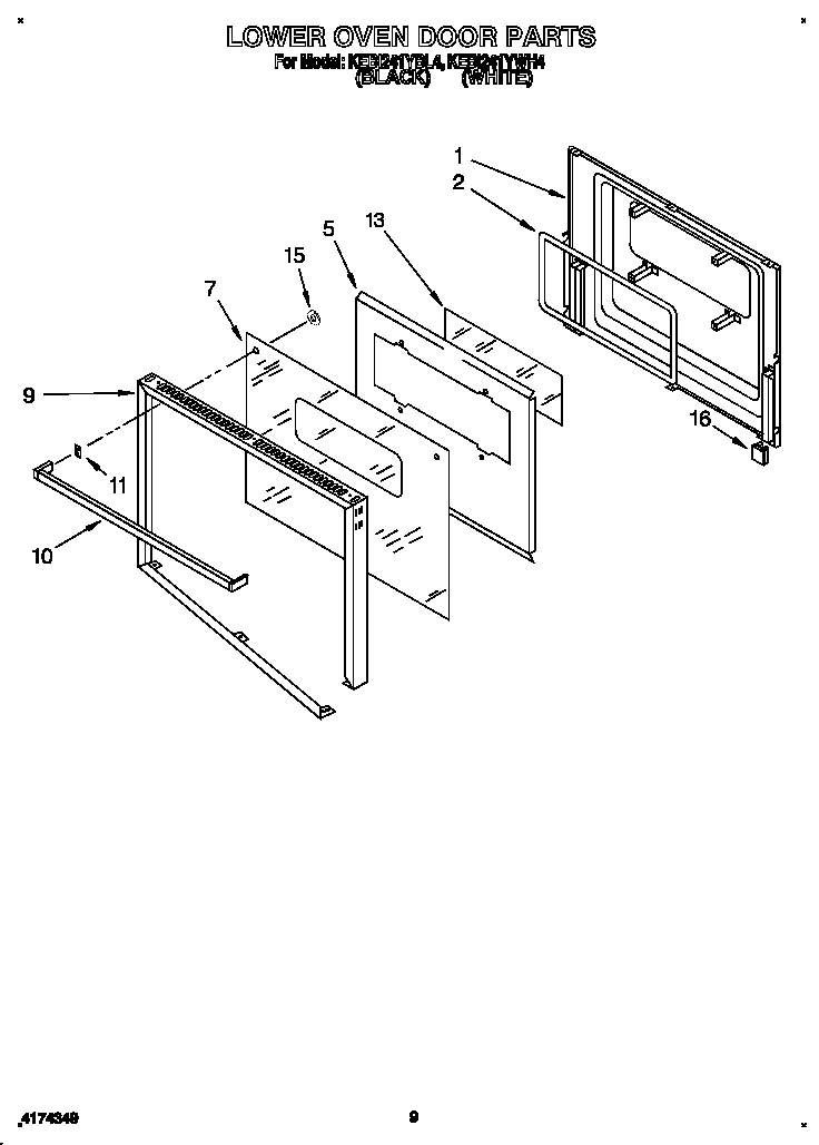 Lower oven door