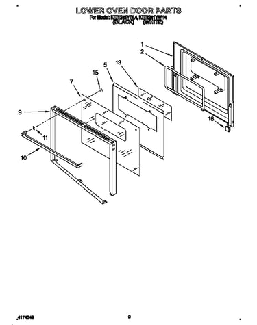 Lower oven door