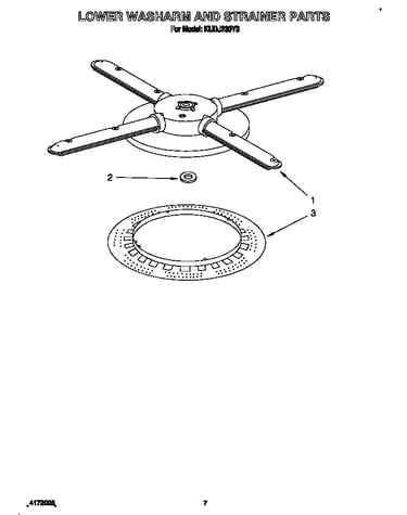 Lower washarm and strainer