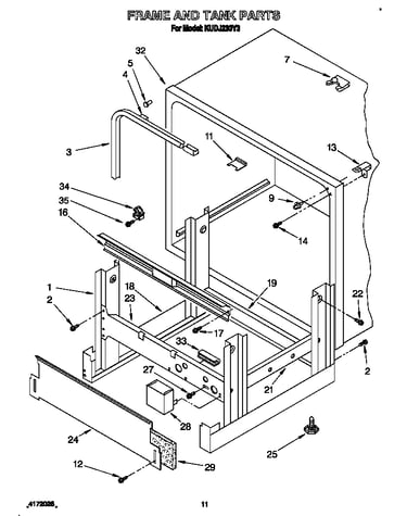 Frame and tank