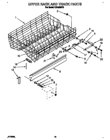 Upper rack and track