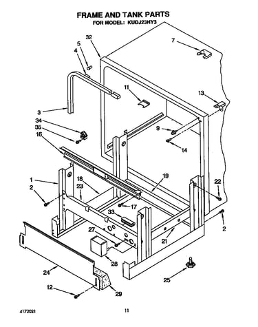 Frame and tank
