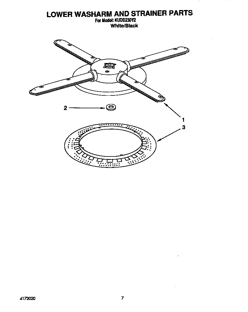 LOWER WASHARM AND STRAINER