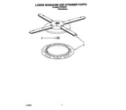 KitchenAid KUDD230Y2 lower washarm and strainer diagram
