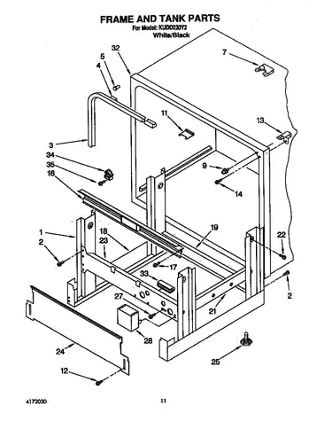 Frame and tank