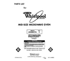 Whirlpool MS3080XY0 front cover diagram
