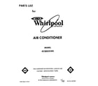 Whirlpool ACQ062XW0 front cover diagram