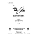 Whirlpool EV110CXWW00 front cover diagram