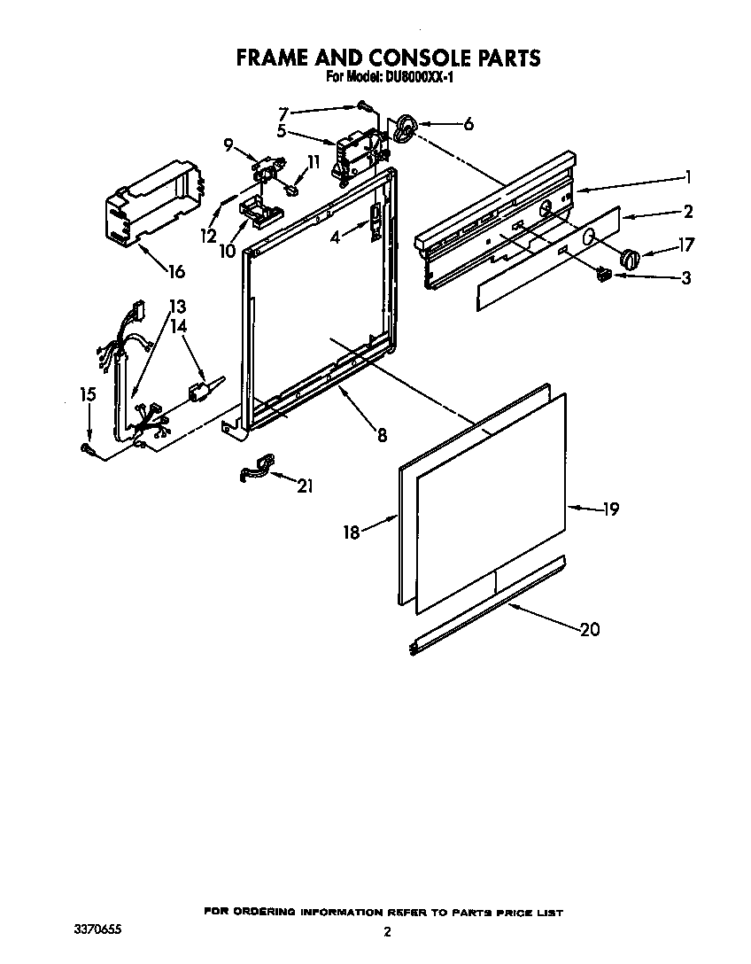 Frame and console