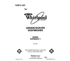 Whirlpool DU9200XX1 front cover diagram