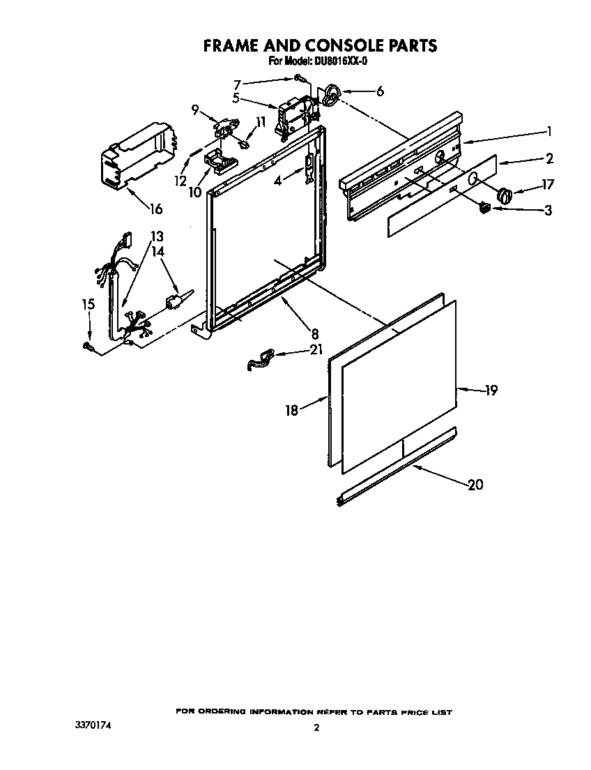 Frame and console
