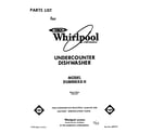 Whirlpool DU8000XX0 front cover diagram