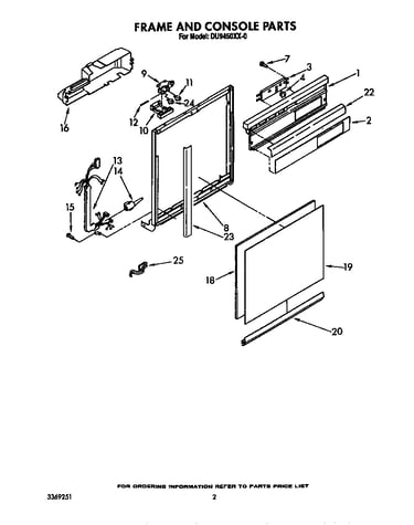 Frame and console