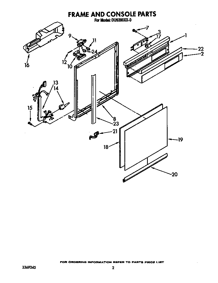 Frame and console