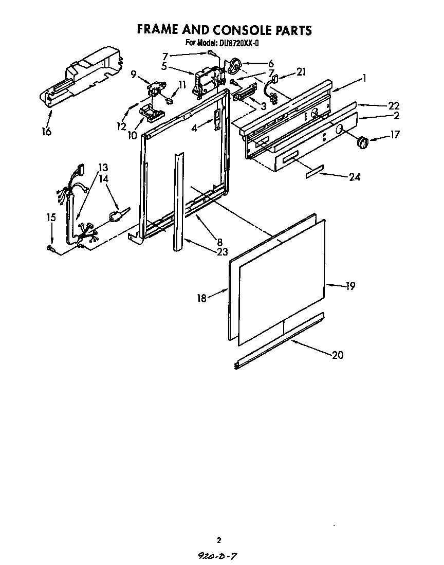 Frame and console