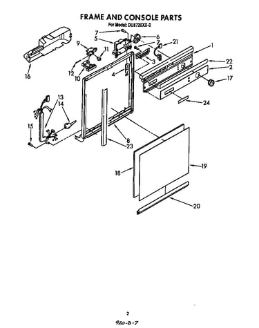Frame and console