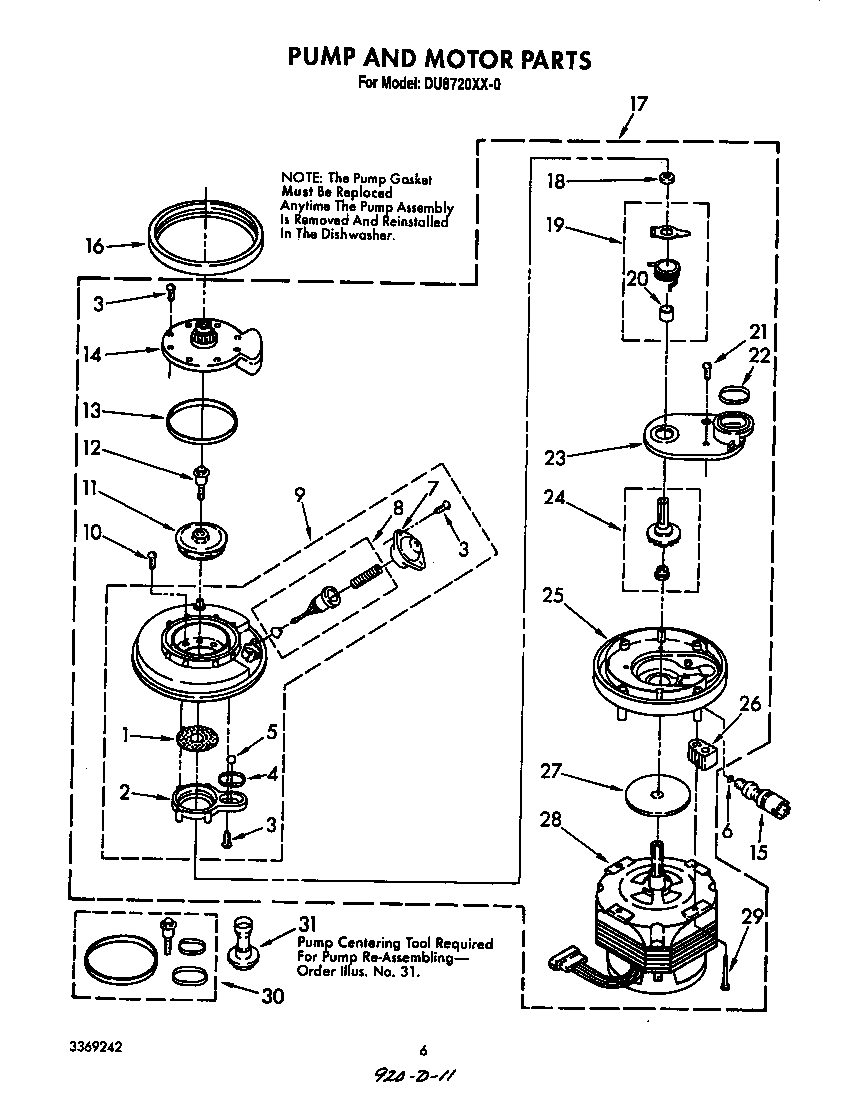 Pump and motor