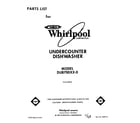Whirlpool DU8700XX0 front cover diagram